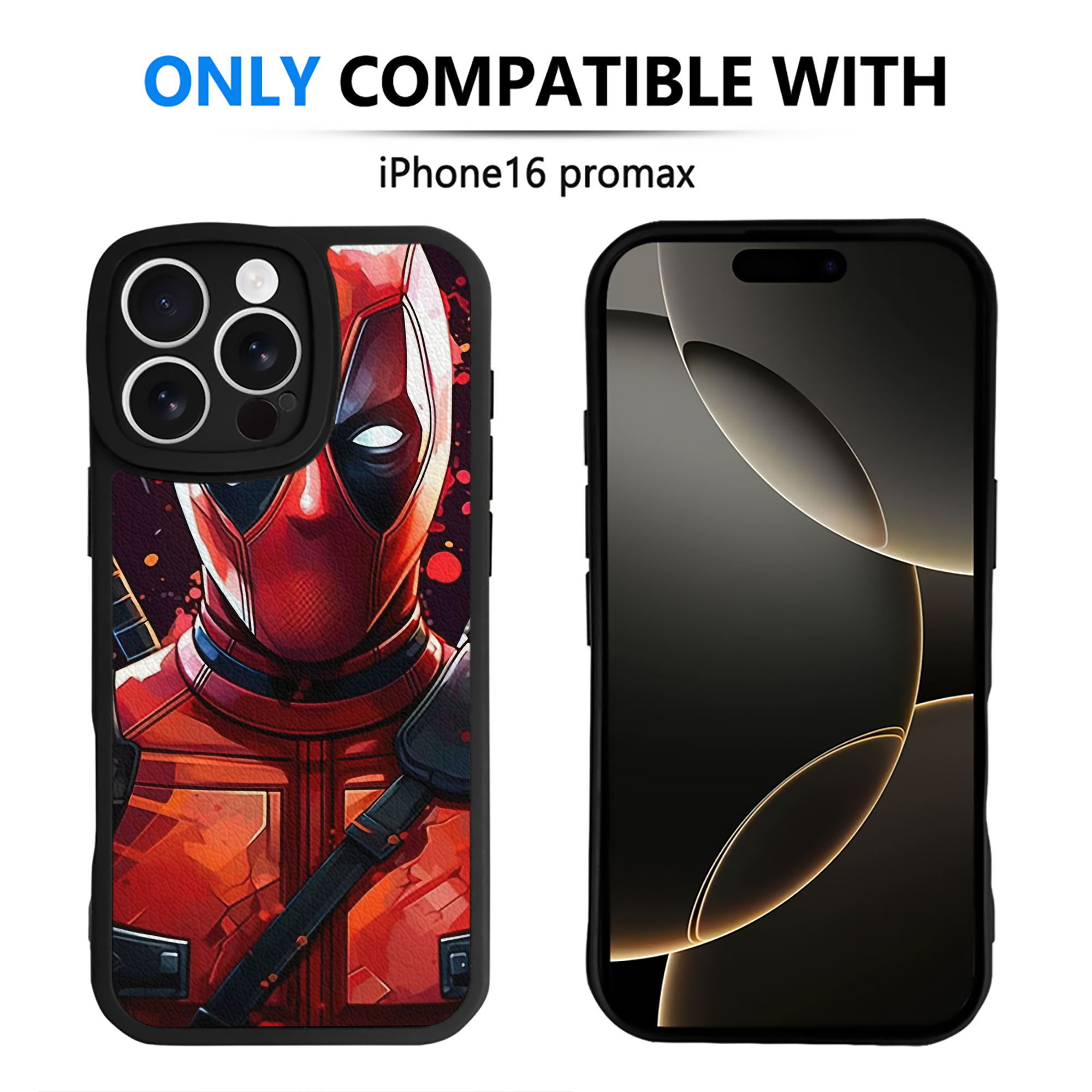 （画像用） Deadpool デッドプール 【iPhone 16シリーズ対応】シリコンスマホケース（レザー調） 材質：シリコン